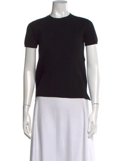 Pre-owned S Max Mara Crew Neck Short Sleeve T-shirt In Black