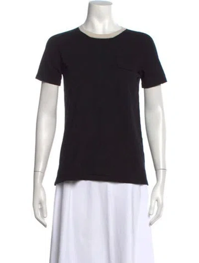Pre-owned S Max Mara Crew Neck Short Sleeve T-shirt In Black