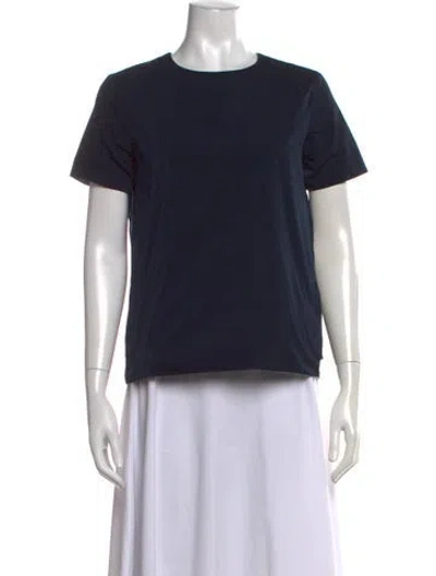 Pre-owned S Max Mara Crew Neck Short Sleeve T-shirt In Blue