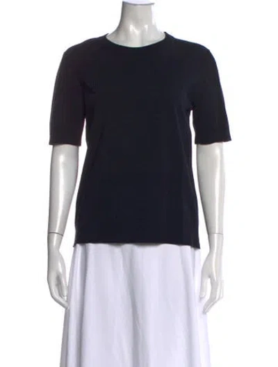 Pre-owned S Max Mara Crew Neck Short Sleeve T-shirt In Blue