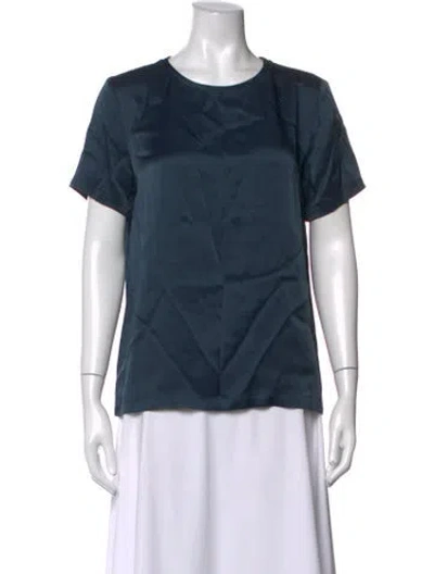 Pre-owned S Max Mara Crew Neck Short Sleeve T-shirt In Blue