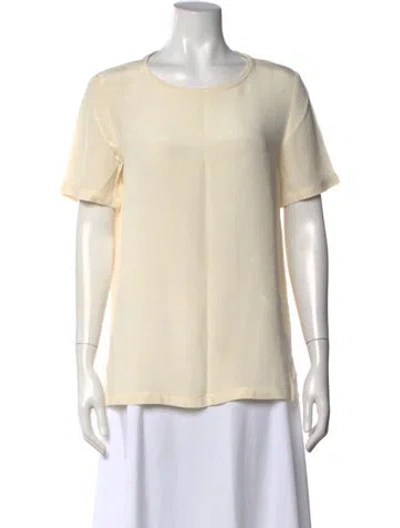 Pre-owned S Max Mara Crew Neck Short Sleeve T-shirt In Neutrals