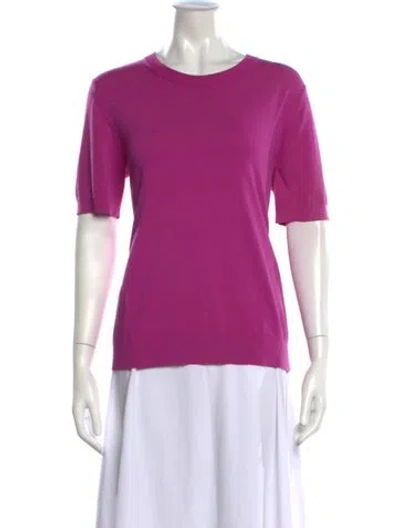 Pre-owned S Max Mara Crew Neck Short Sleeve T-shirt In Purple