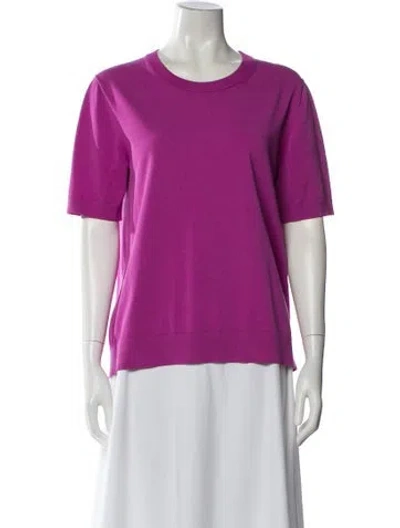 Pre-owned 's Max Mara Crew Neck Short Sleeve T-shirt In Purple