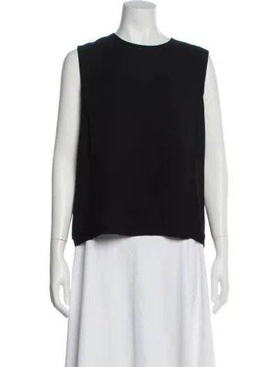 Pre-owned 's Max Mara Crew Neck Sleeveless Top In Blue