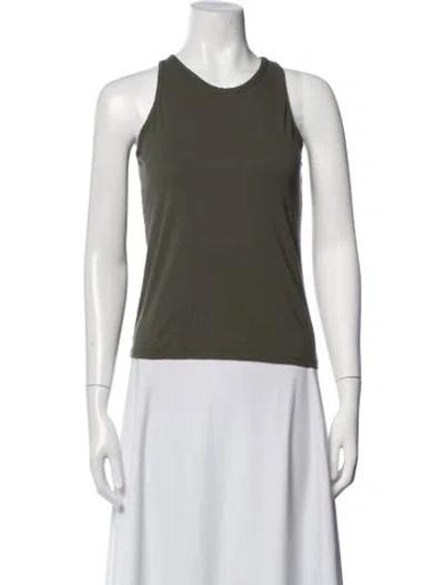 Pre-owned S Max Mara Crew Neck Sleeveless Top In Green