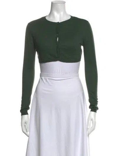 Pre-owned S Max Mara Crew Neck Sweater In Green