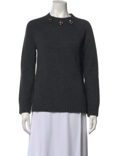 Pre-owned S Max Mara Crew Neck Sweater In Grey