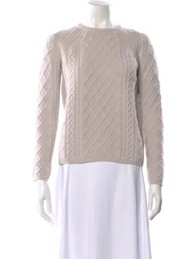 Pre-owned 's Max Mara Crew Neck Sweater In Neutrals