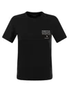 S Max Mara Sax Jersey T Shirt With Pocket In Nero