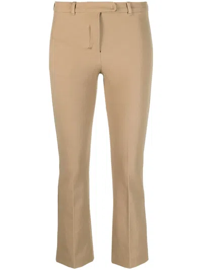 S Max Mara Slim-fit Cropped Pants In Neutrals