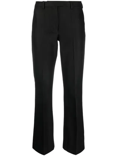 S Max Mara Cropped Tailored Trousers In Black