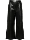 's Max Mara Cropped Faux Leather Trousers In Black