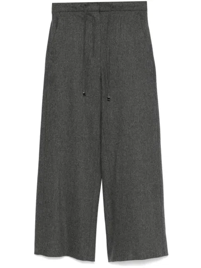 S Max Mara Cropped Trousers In Grey