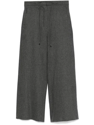 S Max Mara Cropped Trousers In Grey