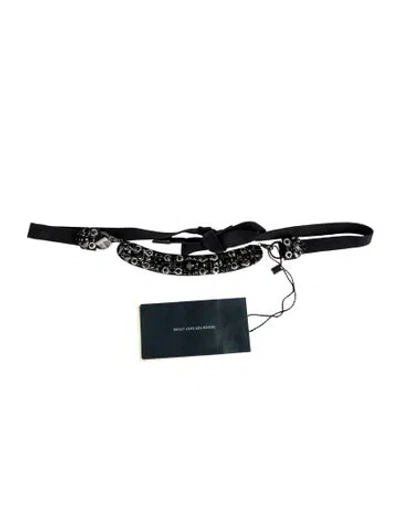 Pre-owned 's Max Mara Crystal Rango Choker Necklace, 24.25" In Black