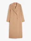S Max Mara Long Length Double-breasted Coat With Back Vent
