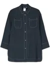 S Max Mara Daria Linen Shirt In Blue