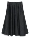 's Max Mara Denim Midi Skirt In Black