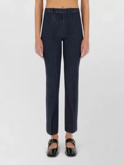S Max Mara Denim Straight-leg Trousers In Black