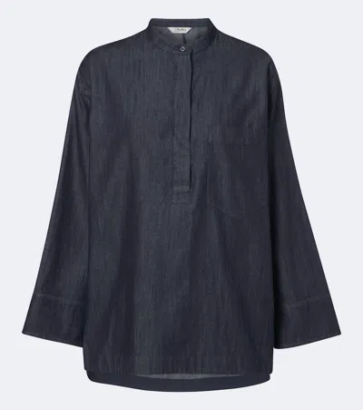 S Max Mara Denim Top In Blue
