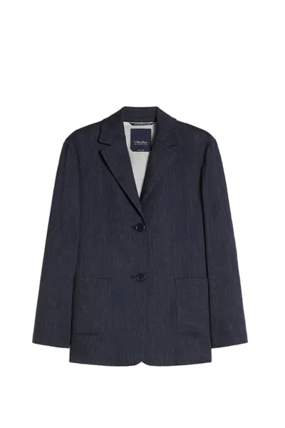 's Max Mara Derna Jacket In Blu Marino