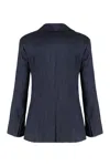 S Max Mara 'derna' Blue Linen-blend Jacket