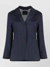 S Max Mara Derna Linen Blazer Tailored Jacket In Blue