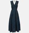 's Max Mara Diego Pleated Jacquard Midi Dress In Grün