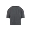 S Max Mara Dominus Cable Knit Sweater In Gray
