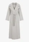 S Max Mara Max Mara's Doris Long Coat In Gray