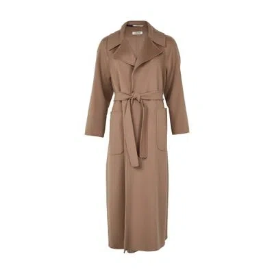 S Max Mara Doris Long Coat In Sand