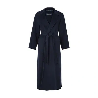 S Max Mara Doris Long Coat In Blue