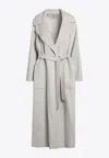 S Max Mara Doris Wrap Wool Coat In Gray