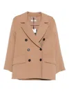S Max Mara Double-breasted Coat In Brown