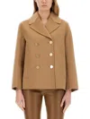 S Max Mara Margot Double-breasted Virgin Wool Jacket In Beige