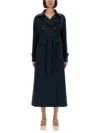 S Max Mara Virgin Wool Double-breasted Coat In Blue