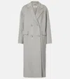 S Max Mara Double-breasted Wool Coat In Grey