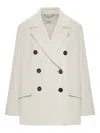 S Max Mara Double-breasted Wool Jacket In Gray