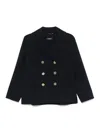 S Max Mara Double-breasted Virgin Wool Jacket In Blue