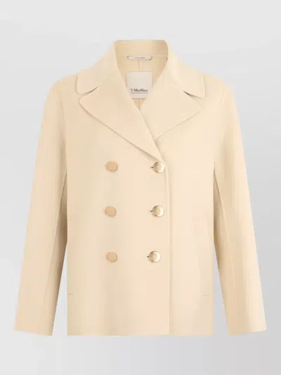 S MAX MARA DOUBLE BREASTED WOOL JACKET STRUCTURED CUT