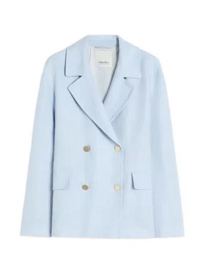 's Max Mara Double-breasted Blazer In Blue