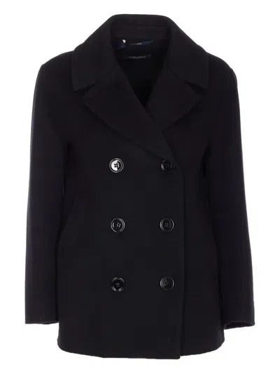 S Max Mara Double-breasted Jacket In Black