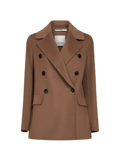's Max Mara Double-breasted Jacket In Brown