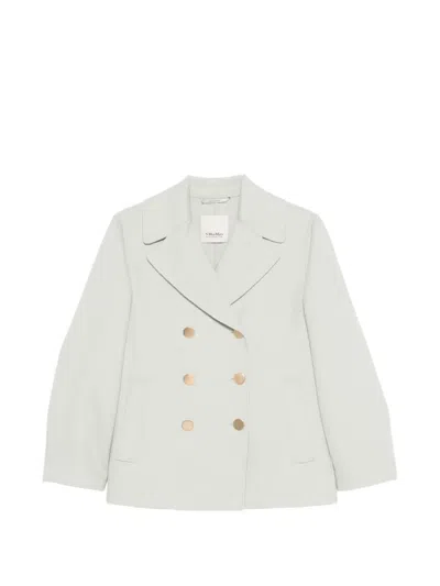 's Max Mara Double-breasted Peacoat In White