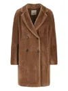 S Max Mara Double-breasted Wool Coat In Brown