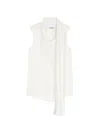 's Max Mara Drape Sleeveless Blouse In White