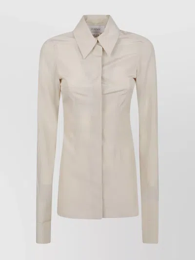 's Max Mara Drawstring Back Striped Cotton Tunic In Neutral