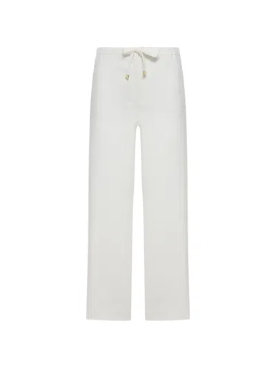 's Max Mara Drawstring Palazzo Pants In White