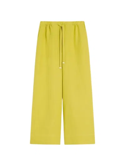 's Max Mara Drawstring Trousers In Yellow